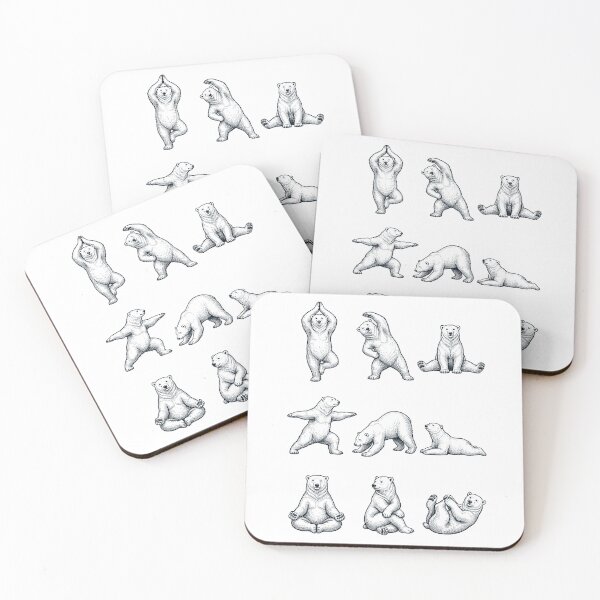 Item preview, Vintage Polar Bear Yoga Poses Funny Meditation Animal Lover designed and sold by DoodleTortle.