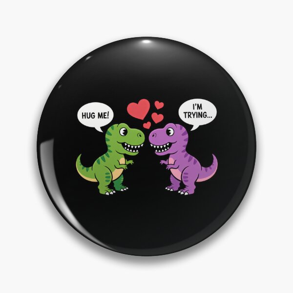 Item preview, T-Rex Dinosaur Couple Hug Me Valentines Day Boyfriend Girl designed and sold by papertaless.