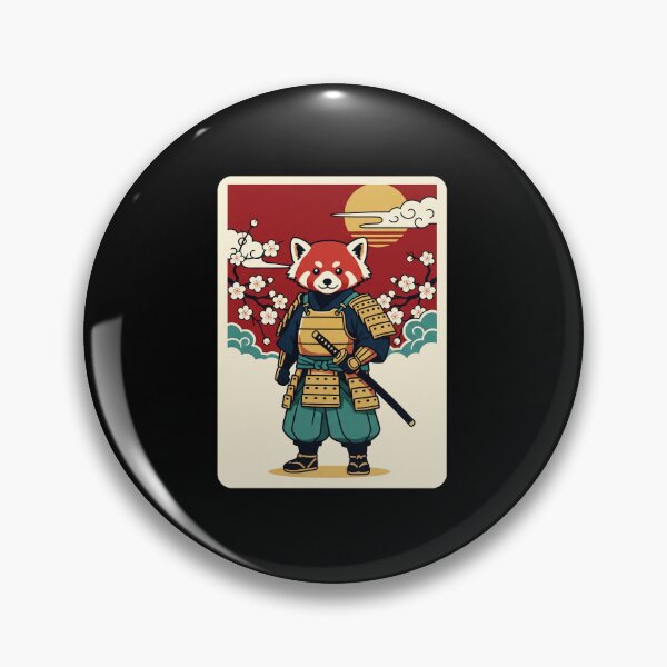 Item preview, Red Panda Samurai Japanese Style Cute Warrior designed and sold by JordynLadukeg65.