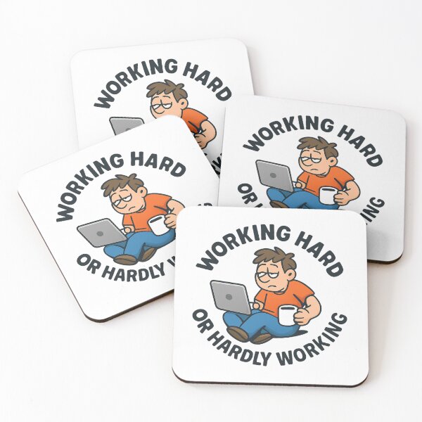 Item preview, Working Hard or Hardly Working Funny Quote designed and sold by OwnYourMood.