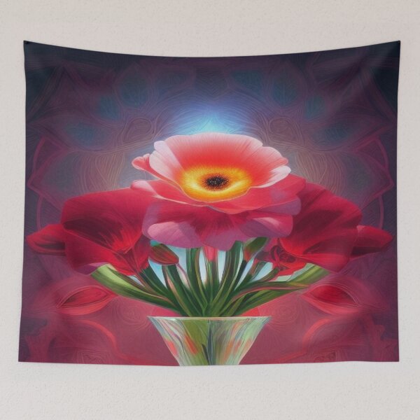 Artikelvorschau, Vibrantes Blumenbouquet in kräftigen Farben – moderne Kunst für stilvolle Räume und Art‑Lovers entworfen und verkauft von FotoworldEdel.