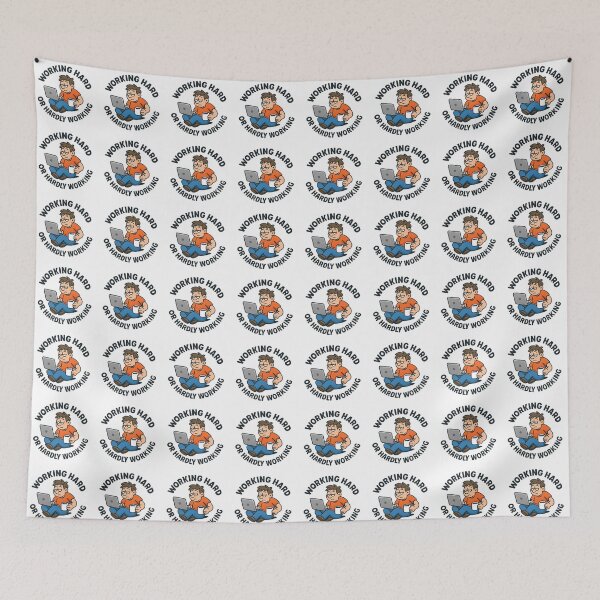 Item preview, Working Hard or Hardly Working Funny Quote designed and sold by OwnYourMood.