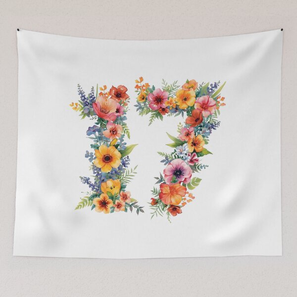 Item preview, 17th birthday flowers  watercolor designed and sold by uunaa.