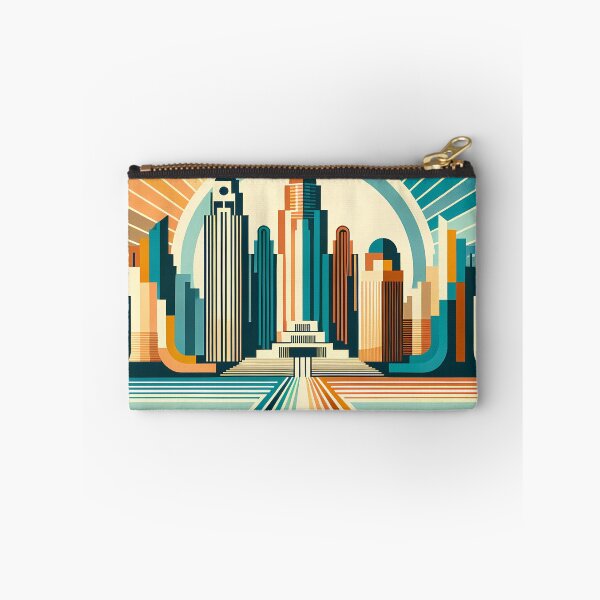 Item preview, Geometric Art Deco City Skyline designed and sold by InkSmithery.