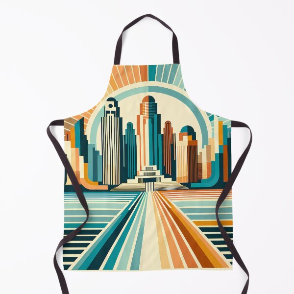 Item preview, Geometric Art Deco City Skyline designed and sold by InkSmithery.