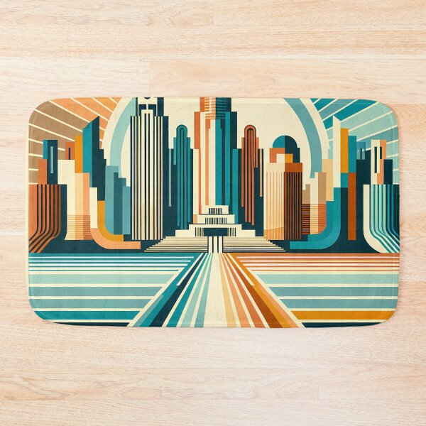Item preview, Geometric Art Deco City Skyline designed and sold by InkSmithery.
