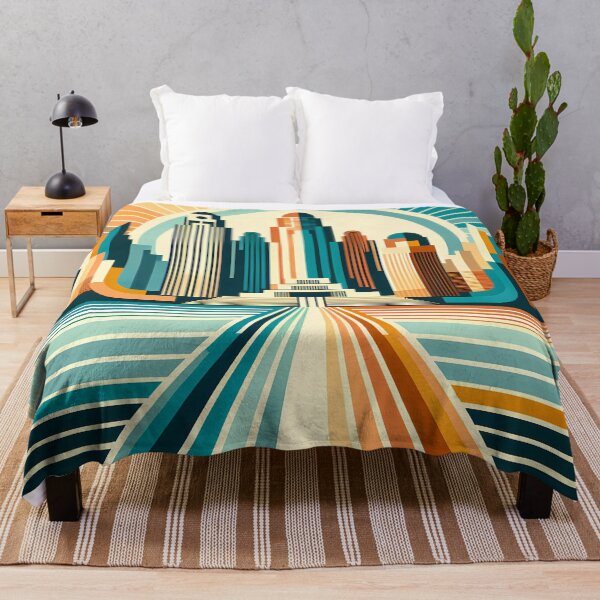 Item preview, Geometric Art Deco City Skyline designed and sold by InkSmithery.