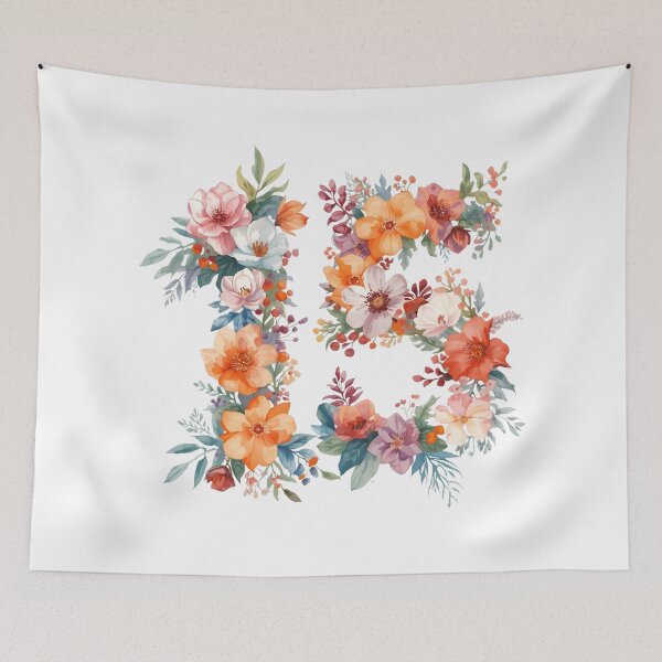 Item preview, 15th birthday flowers  watercolor designed and sold by uunaa.
