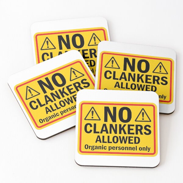 Item preview, funny no clankers allowed yellow sticker designed and sold by octozap.
