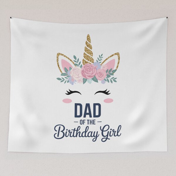 Item preview, Unicorn Dad of the Birthday Girl Matching Party designed and sold by papertaless.