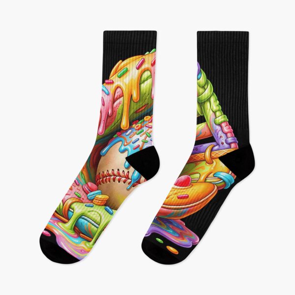 Item preview, Baseball Ice Cream Glove Colorful Drip Sports Dessert Design designed and sold by DienesAngele.
