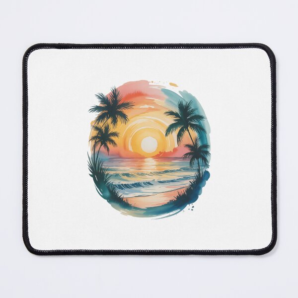 Item preview, Tropical Sunset Sun Palm Tree Beach designed and sold by papertaless.