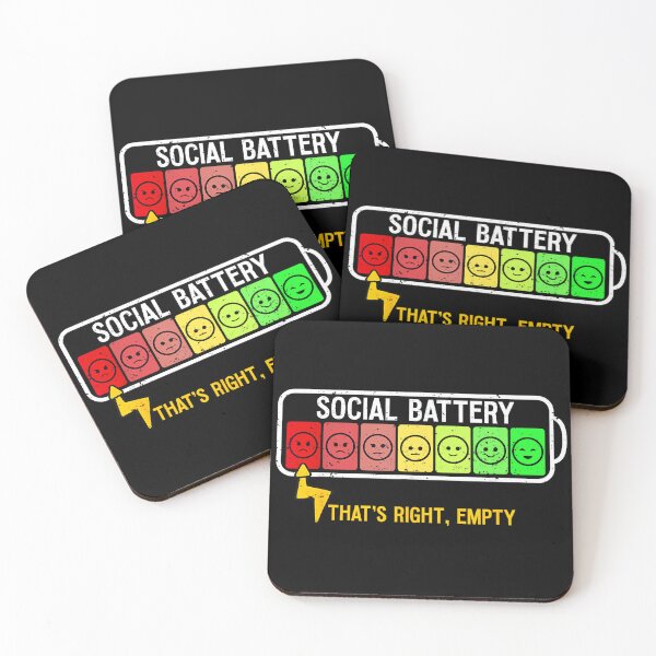 Item preview, emptysocial battery funny introvert social small talk social designed and sold by JohnVBurks.
