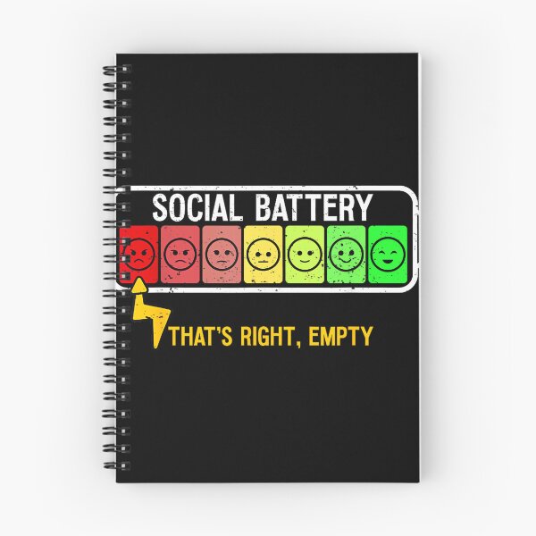 Item preview, emptysocial battery funny introvert social small talk social designed and sold by JohnVBurks.
