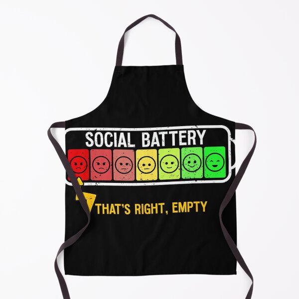 Item preview, emptysocial battery funny introvert social small talk social designed and sold by JohnVBurks.