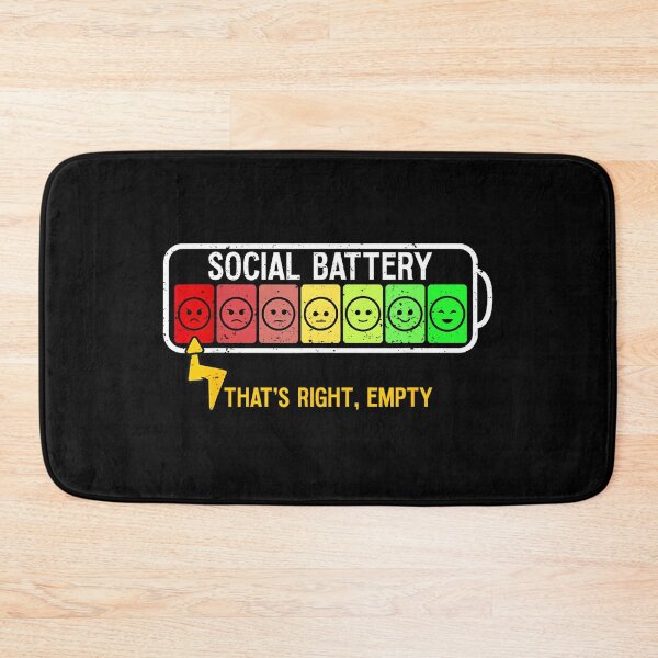 Item preview, emptysocial battery funny introvert social small talk social designed and sold by JohnVBurks.