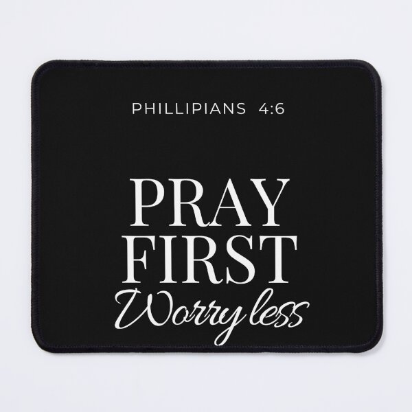 Item preview, Pray First Worry Less | Christian Faith Gift | Philippians 4:6 Inspired Design designed and sold by kindred Inks.