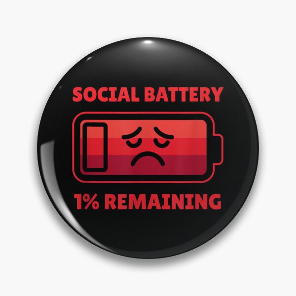 Item preview, Funny Social Battery 1% Remaining Introvert Graphic designed and sold by JohnVBurks.