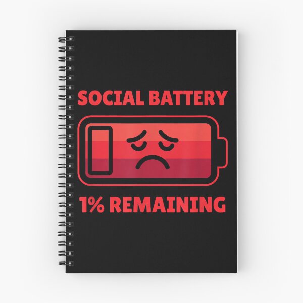 Item preview, Funny Social Battery 1% Remaining Introvert Graphic designed and sold by JohnVBurks.