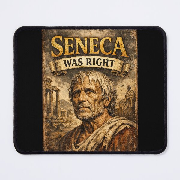Item preview, Seneca Was Right Stoic Quote Art designed and sold by Retr0Tshirts.