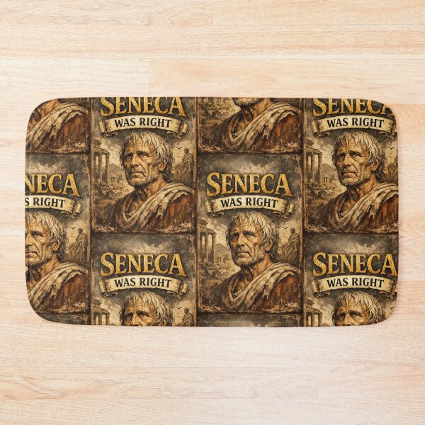 Item preview, Seneca Was Right Stoic Quote Art designed and sold by Retr0Tshirts.