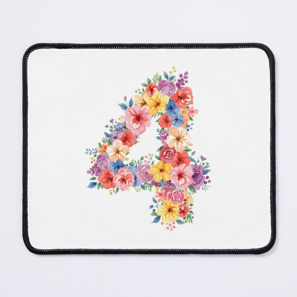 Item preview, 4th birthday flowers watercolor designed and sold by uunaa.