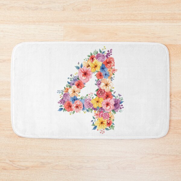 Item preview, 4th birthday flowers  watercolor designed and sold by uunaa.