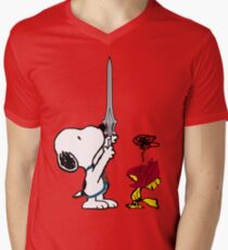 He-Dog and Battle Bird Men's V-Neck T-Shirt