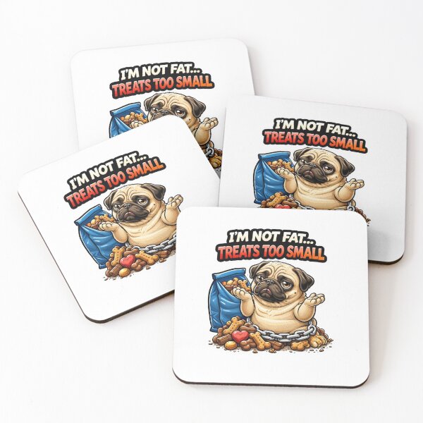 Item preview, Funny Pug I’m Not Fat Treats Too Small Dog Gift designed and sold by Gentlestate.