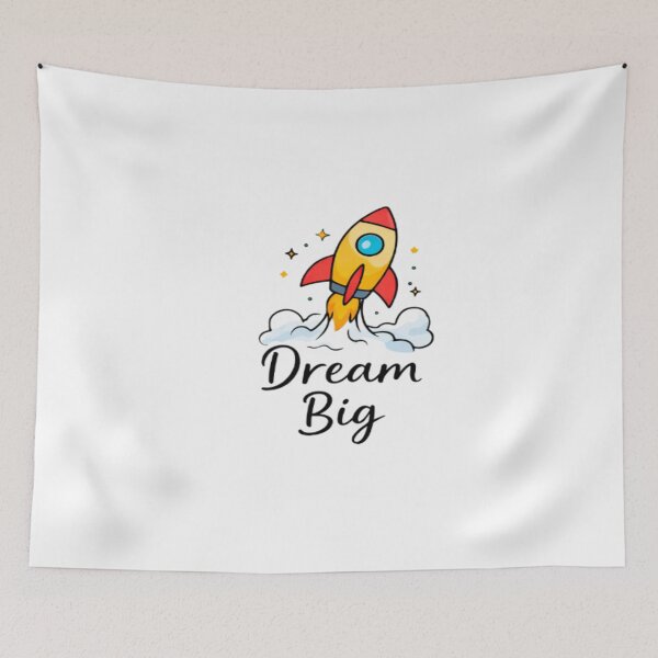 Item preview, Dream Big Rocket Motivational Sticker | Student Inspiration Design designed and sold by Lovestickerco.