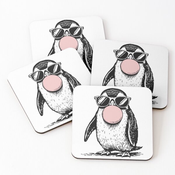 Item preview, Cool Penguin Blowing Bubblegum designed and sold by YV Designs & Stuff.