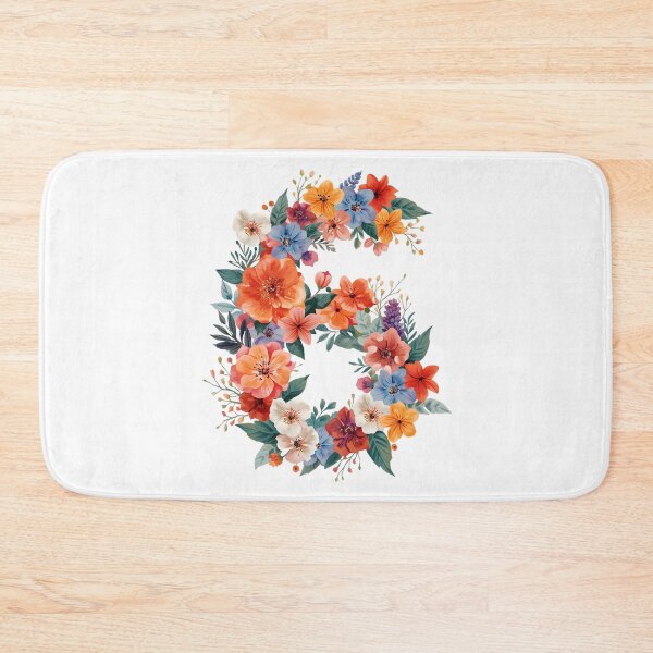 Item preview, 6th birthday flowers  watercolor designed and sold by uunaa.
