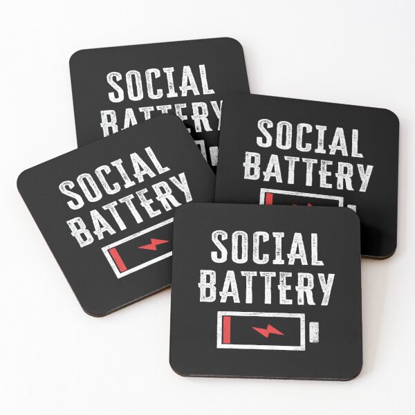 Item preview, Funny Social Battery Empty Antisocial No People Anxiety Home designed and sold by JohnVBurks.