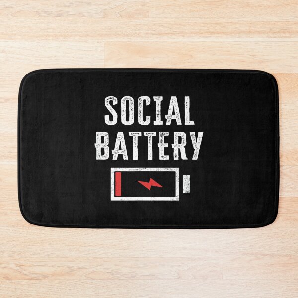 Item preview, Funny Social Battery Empty Antisocial No People Anxiety Home designed and sold by JohnVBurks.