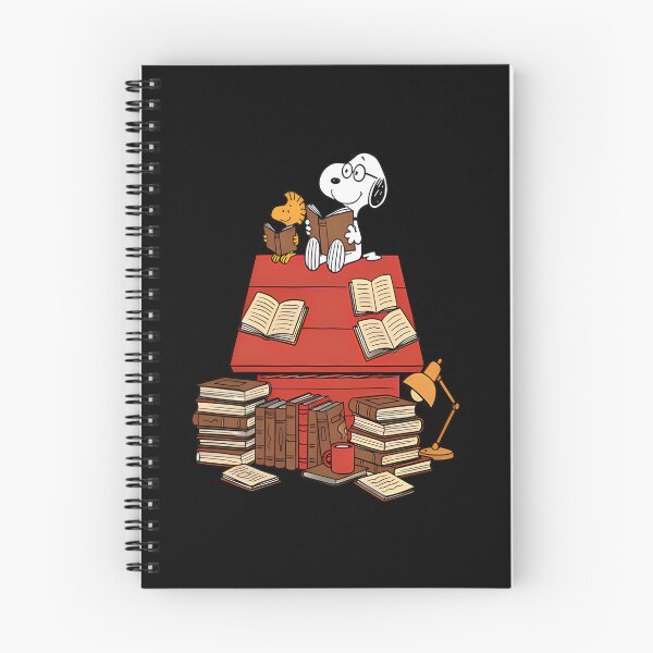 Item preview, Snoopy Reading Book, Book Lover Gift, Bookish Peanuts, Cute Librarian, Snoopy and Woodstock designed and sold by ClaireHelle.