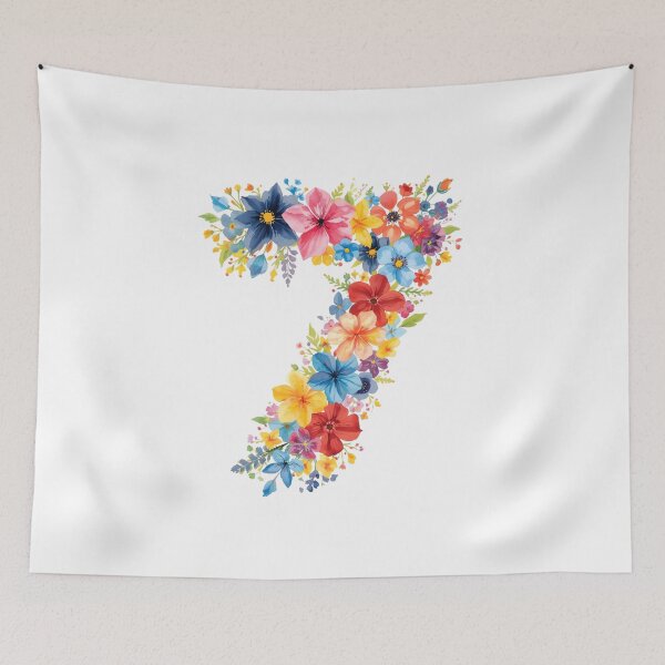 Item preview, 7th birthday flowers  watercolor designed and sold by uunaa.