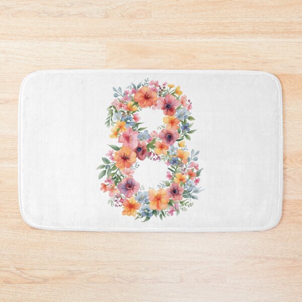 Item preview, 8th birthday flowers  watercolor designed and sold by uunaa.