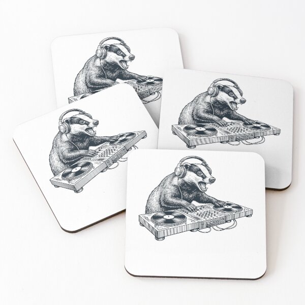 Item preview, Vintage Retro Badger DJ Animal Music Lover designed and sold by TerryConnells.