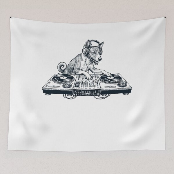 Item preview, Vintage Retro Basenji DJ Dog Mom Dad Music Lover designed and sold by TerryConnells.