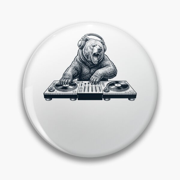 Item preview, Vintage Retro Bear DJ Animal Music Lover designed and sold by TerryConnells.