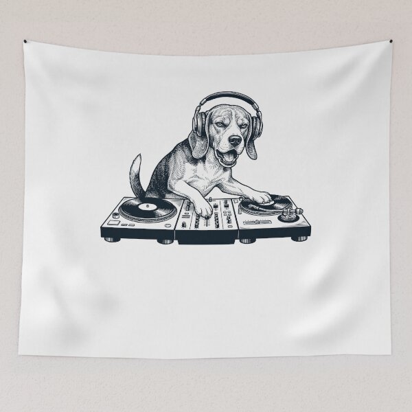 Item preview, Vintage Retro Beagle DJ Dog Mom Dad Music Lover designed and sold by TerryConnells.