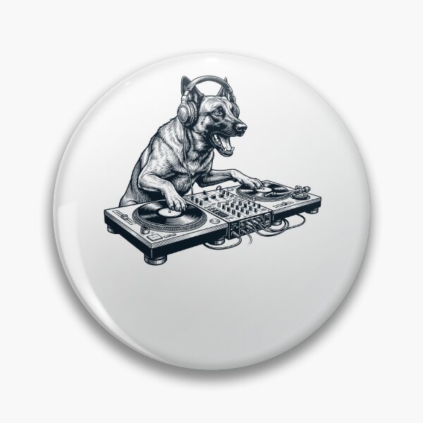 Item preview, Vintage Retro Belgian Malinois DJ Dog Mom Dad Music Lover designed and sold by TerryConnells.