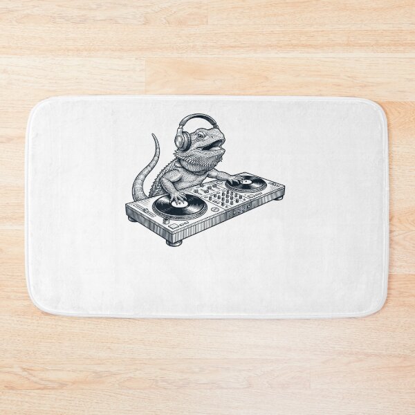 Item preview, Vintage Retro Bearded Dragon DJ Animal Music Lover designed and sold by TerryConnells.