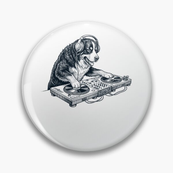 Item preview, Vintage Retro Bernese Mountain Dog DJ Dog Mom Dad Music Lover designed and sold by TerryConnells.