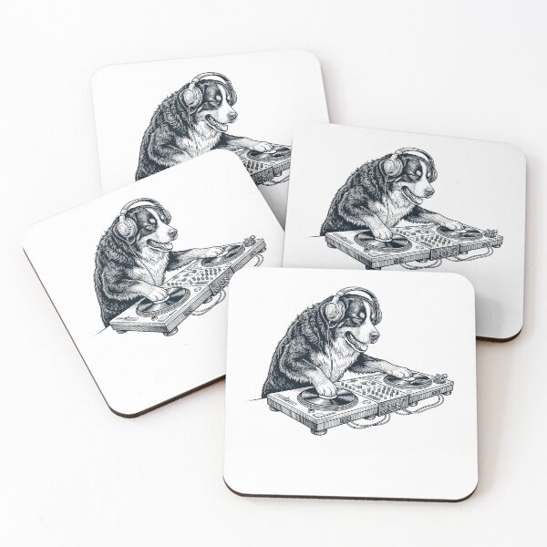 Item preview, Vintage Retro Bernese Mountain Dog DJ Dog Mom Dad Music Lover designed and sold by TerryConnells.