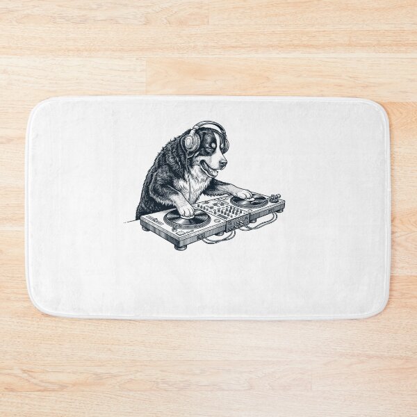 Item preview, Vintage Retro Bernese Mountain Dog DJ Dog Mom Dad Music Lover designed and sold by TerryConnells.
