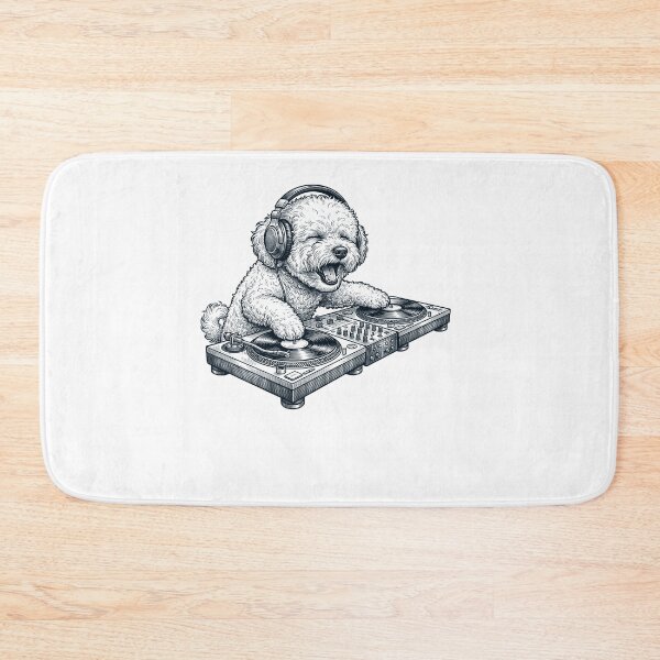 Item preview, Vintage Retro Bichon Frise DJ Dog Mom Dad Music Lover designed and sold by TerryConnells.