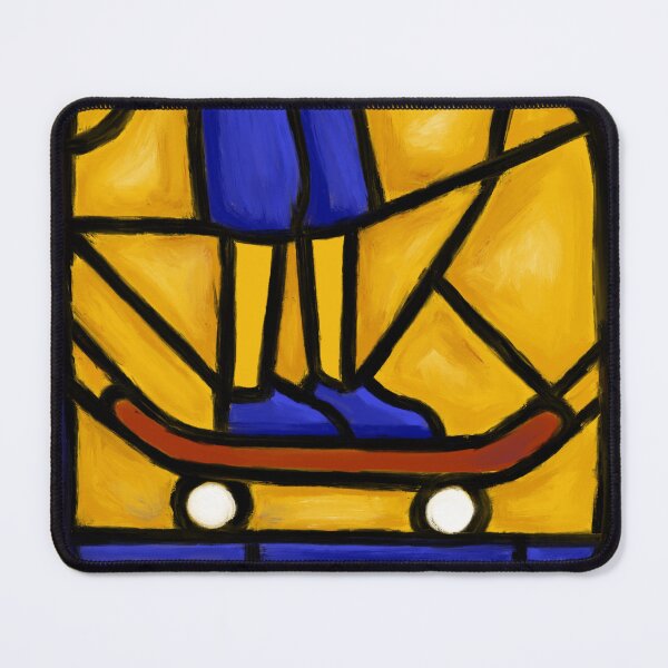 Item preview, Stained Glass Skateboarder Graphic designed and sold by Be-bored.
