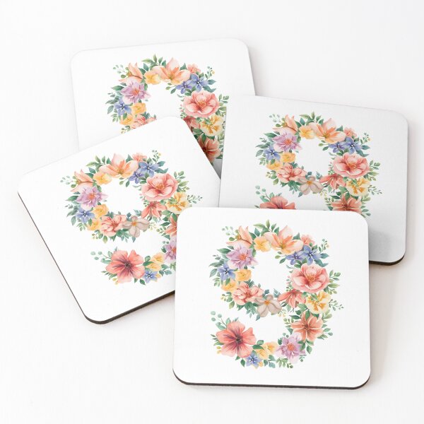 Item preview, 9th birthday flowers  watercolor designed and sold by uunaa.