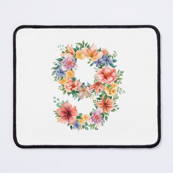 Item preview, 9th birthday flowers  watercolor designed and sold by uunaa.